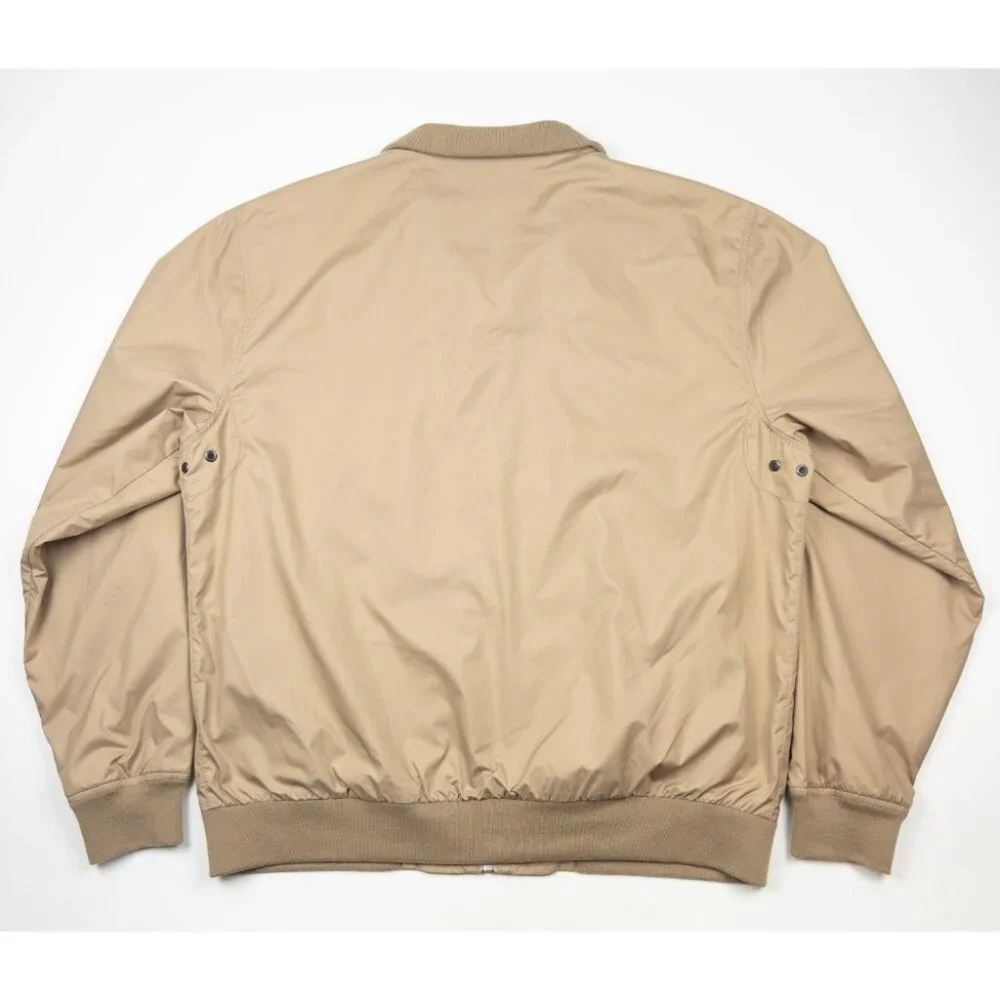 Peter Millar Bomber Jacket Men's Large Full Zip Lined Beige Golf Windbreaker - Picture 3 of 16